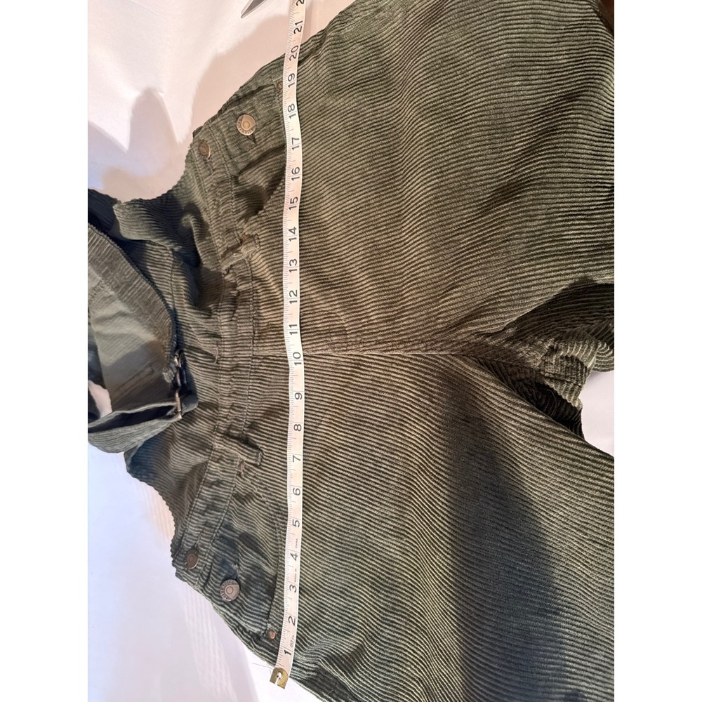 Old Navy Women's Corduroy Overalls Size 4 Dark Green Charcoal Slim Leg - Picture 5 of 5